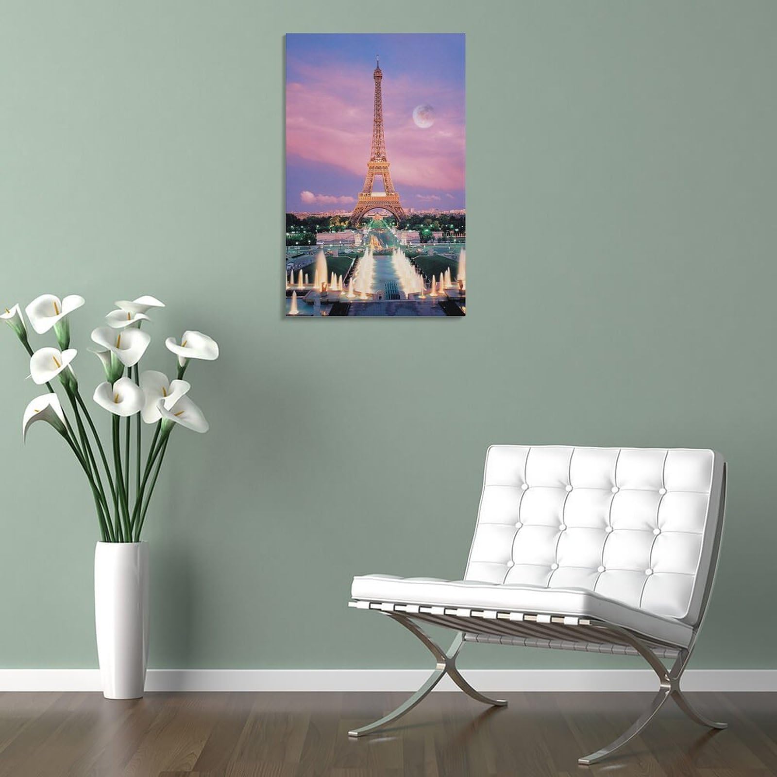 Amazon.co.jp: 絵画 夕暮れのエッフェル塔インテリア 絵画 パリの